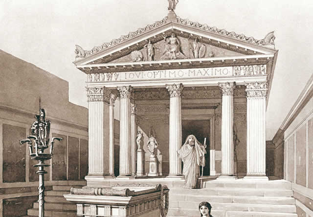 Imaginary reconstruction of the Temple of Jupiter Meilichios