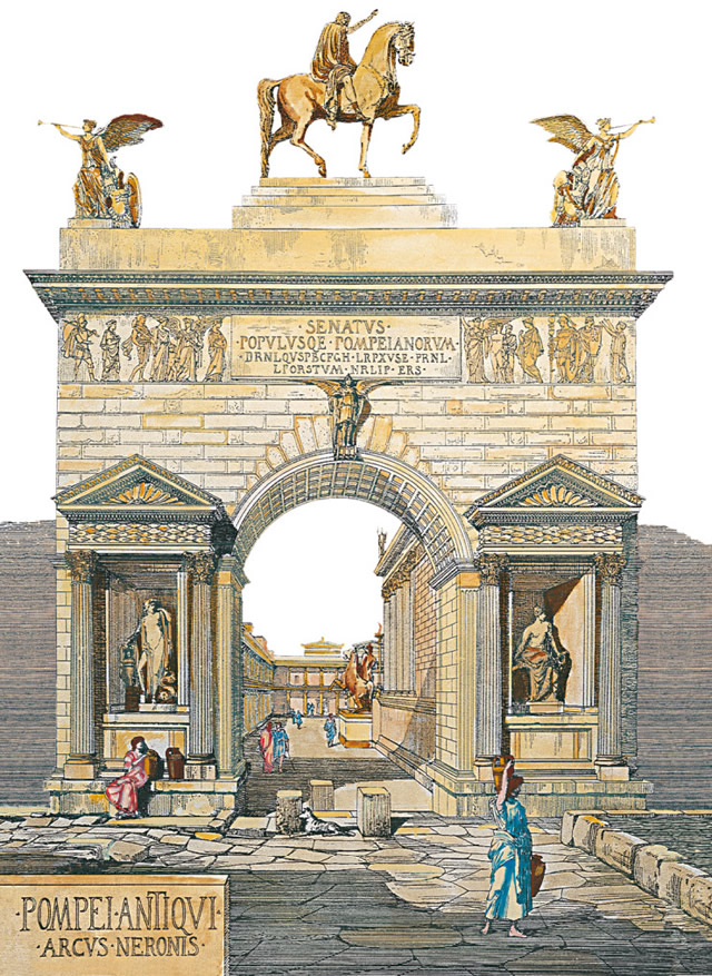 Ricostruzione immaginaria dell?Arco di Nerone