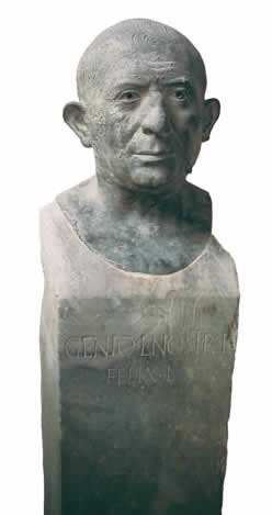 Ritratto in bronzo del padre di Cecilio Giocondo
