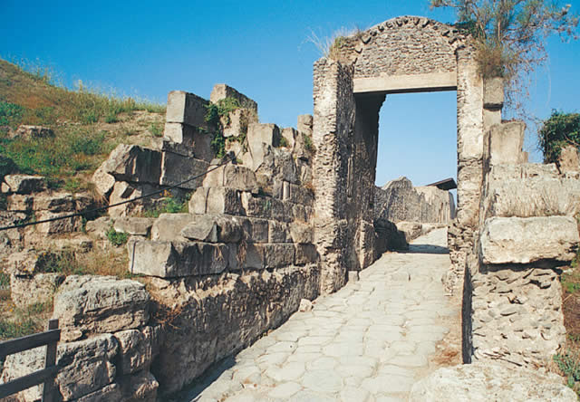 The Porta Nocera Gate and part of the town walls
